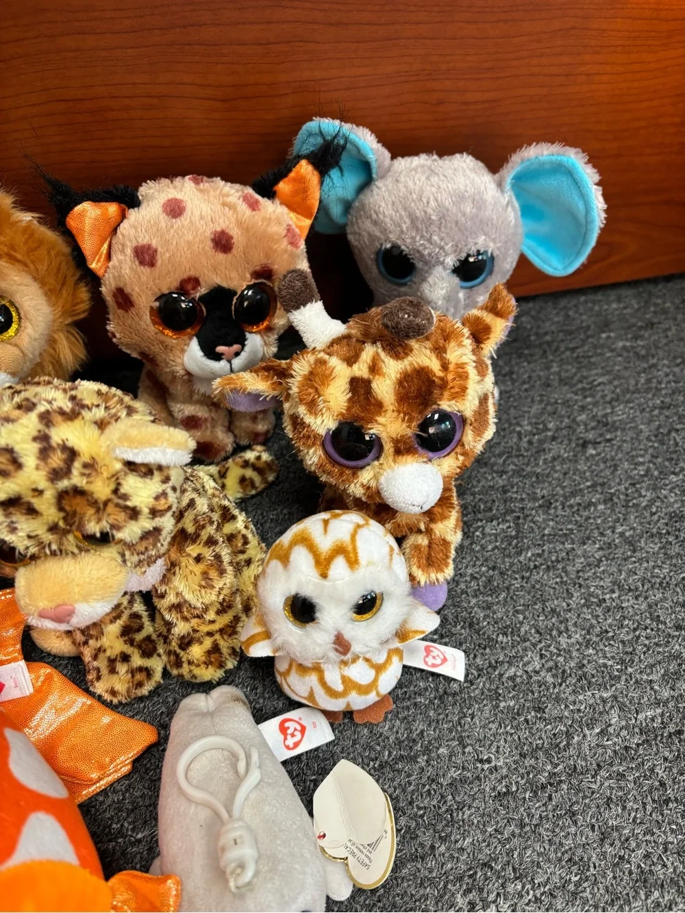 Ty Assorted Beanie Boos Plush Lot with Orange Fish and Multi-Colored Friends